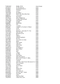 TUNECODE WORK TITLE Value Range 261674CP All the Way up Гггг 321282LS Iloveitwhentheyrun Гггг 269348LS Timeless Гггг