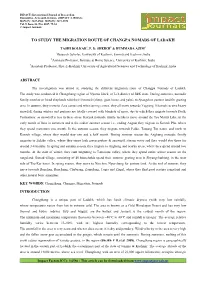 9.Format. Hum-To Study the Migration Route of Changpa Nomads of Ladakh