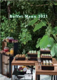 Buffet Menu 2021 Buffet Menu 2021