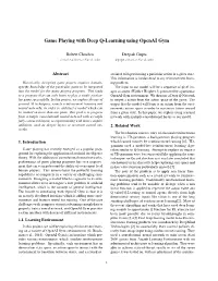Game Playing with Deep Q-Learning Using Openai Gym
