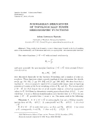 Schwarzian Derivatives of Topologically Finite Meromorphic Functions