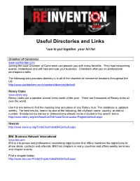 Useful Directories and Links