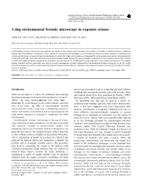 Using Environmental Forensic Microscopy in Exposure Science