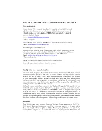 Wos Vs. Scopus: on the Reliability of Scientometrics