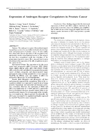 Expression of Androgen Receptor Coregulators in Prostate Cancer