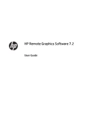 HP Remote Graphics Software 7.2 User Guide