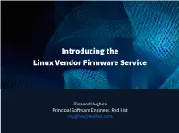 Introducing the Linux Vendor Firmware Service