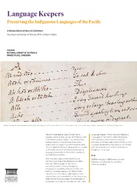 Language Keepers Preserving the Indigenous Languages of the Pacific