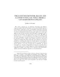 The Loch Ness Monster, Haggis, and a Lower Voting Age: What America Can Learn from Scotland