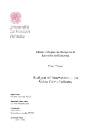 Analysis of Innovation in the Video Game Industry