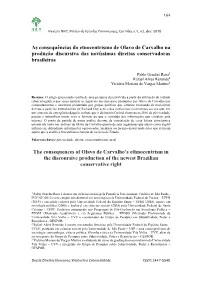 As Consequências Do Etnocentrismo De Olavo De Carvalho Na Produção Discursiva Das Novíssimas Direitas Conservadoras Brasileiras