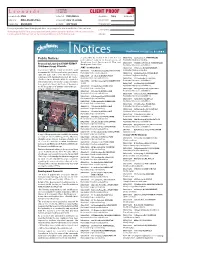 CLIENT PROOF Leonards Key No: 97933 Section/Sort: Public Notices Account Exec: Tracy Client Rev