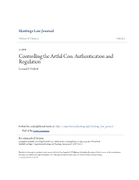 Controlling the Artful Con: Authentication and Regulation Leonard D