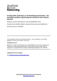 Dealing with Challenges to Methodological Pluralism