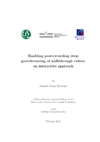 Enabling Post-Recording Deep Georeferencing of Walkthrough Videos: an Interactive Approach