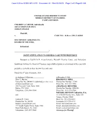 Joint Stipulation to Dismiss Case with Prejudice