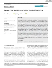 Passes of the Aleutian Islands: First Detailed Description