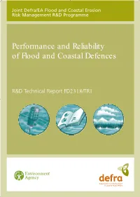 Performance and Reliability of Flood and Coastal Defences