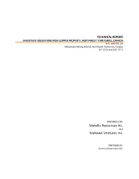 Technical Report Mackenzie Mountains