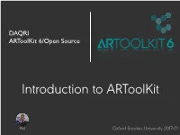 Artoolkit 6/Open Source