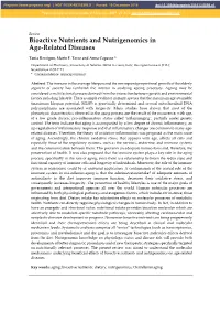 Bioactive Nutrients and Nutrigenomics in Age-Related Diseases