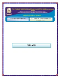 Botany 2020 and Later Syllabus.Pdf