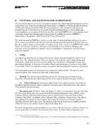 Cultural and Paleontological Resources