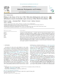 Hiding in the Lianas of the Tree of Life Molecular Phylogenetics And
