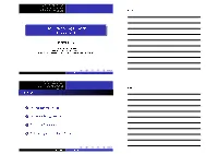 The Probit & Logit Models Outline
