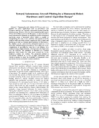 Toward Autonomous Aircraft Piloting by a Humanoid Robot: Hardware and Control Algorithm Design*