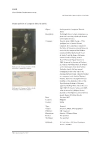 VASE Studio Portrait of Composer Davorin Jenko