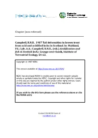 Campbell, RNB. 1987 Tail Deformities in Brown Trout from Acid And