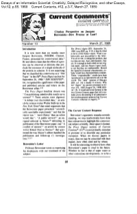 Citation Perspective on Jacques Benveniste-Dew Process at Last?