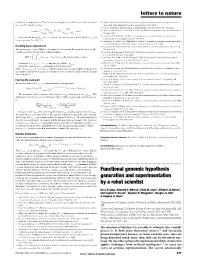 Functional Genomic Hypothesis Generation and Experimentation By
