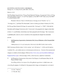 Notice of Filing of Proposed Rule Change to List and Trade Options on the MSCI EAFE Index and on the MSCI Emerging Markets Index