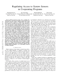 Regulating Access to System Sensors in Cooperating Programs