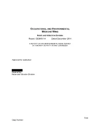Report on an Environmental Noise Survey of Aircraft Activity at Raf Coningsby