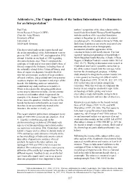 The Copper Hoards of the Indian Subcontinent: Preliminaries for an Interpretation“1