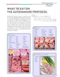 What to Eat on the Autoimmune Protocol