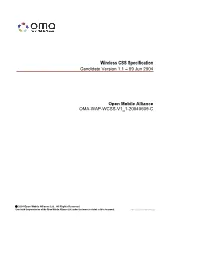 Wireless CSS Specification Candidate Version 1.1 – 09 Jun 2004