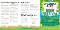 Beer Tasting Guide Welcome! What's Going On