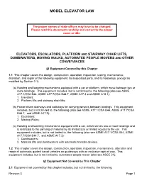 Model Elevator Law Revision 3.Doc