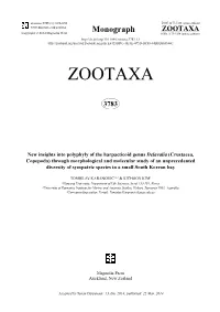 New Insights Into Polyphyly of the Harpacticoid Genus Delavalia