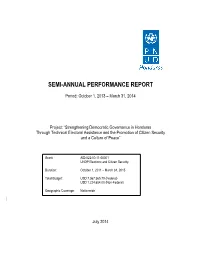 Semi-Annual Performance Report