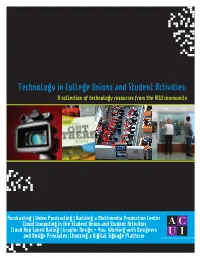 Technology in College Unions and Student Activities: a Collection of Technology Resources from the ACUI Community