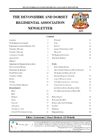 The Devonshire and Dorset Regimental Association Newsletter