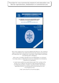This Article Appeared in a Journal Published by Elsevier. The