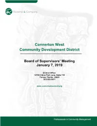 Board of Supervisors' Meeting January 7, 2019