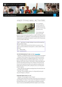 Knot-Tying Skill Activities | Troop Program Resources