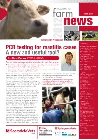 PCR Testing for Mastitis Cases a New and Useful Tool?